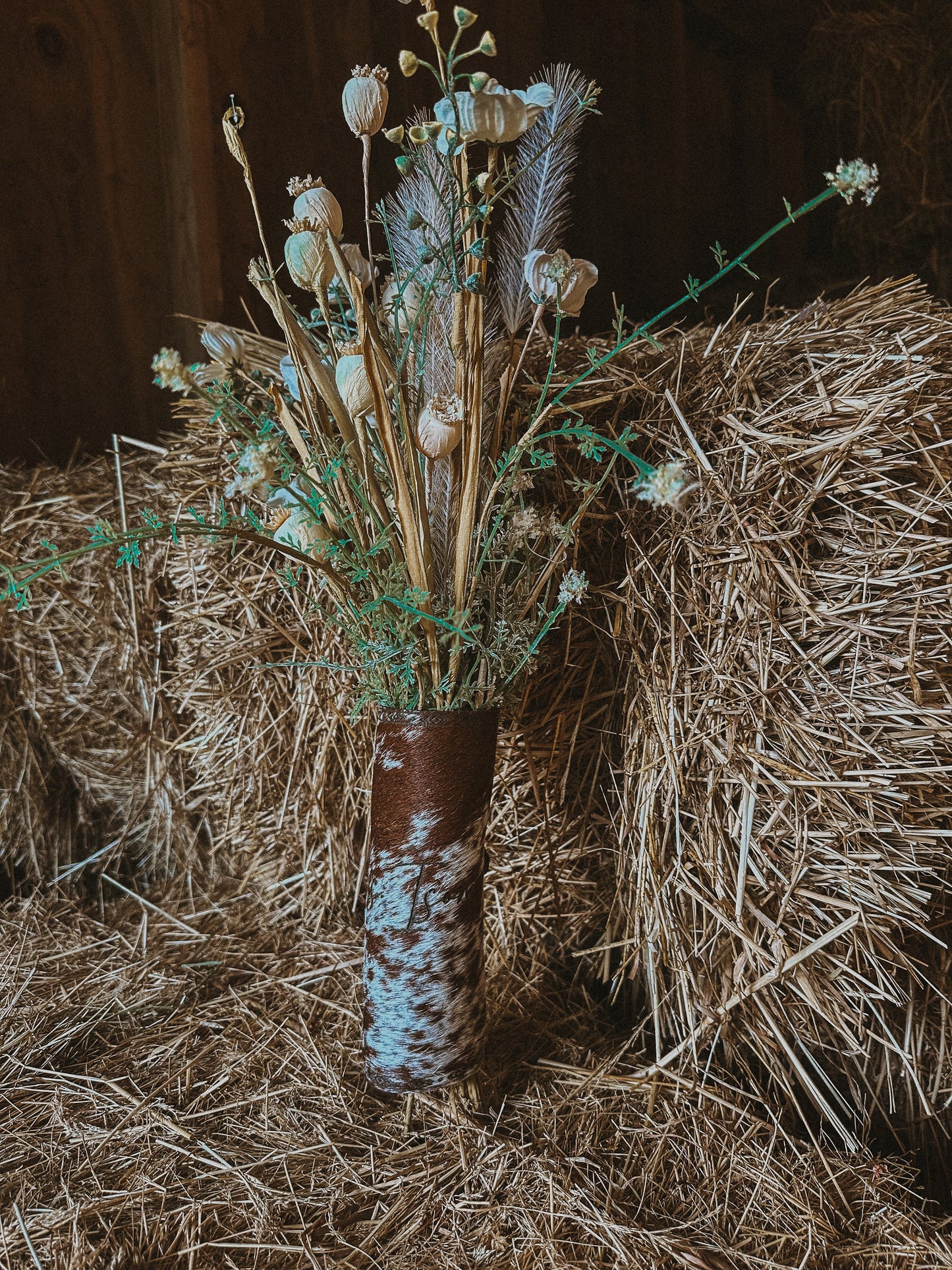 Custom leather bouquet wrap / Laser engraved