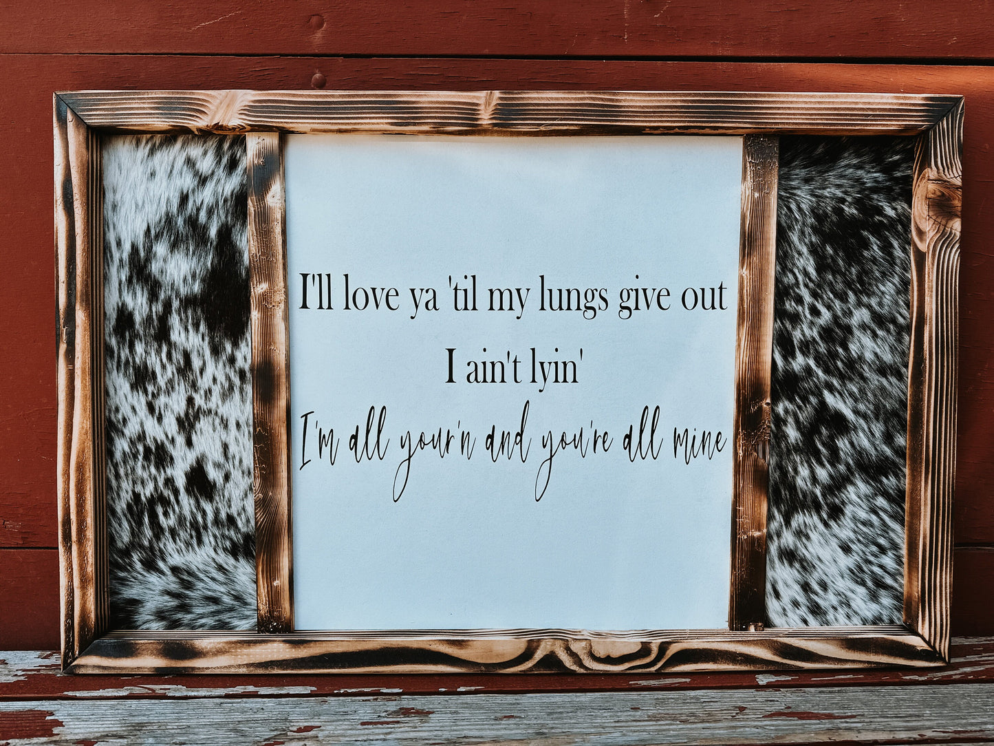 Customizable genuine cowhide sign/western sign/ handmade sign / rustic sign/ wedding guestbook sign