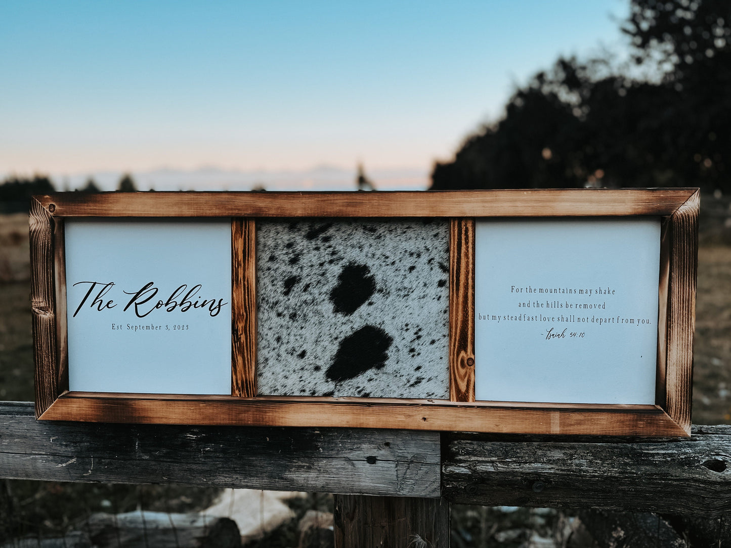 Handmade cowhide sign / Branding sign / real cowhide sign