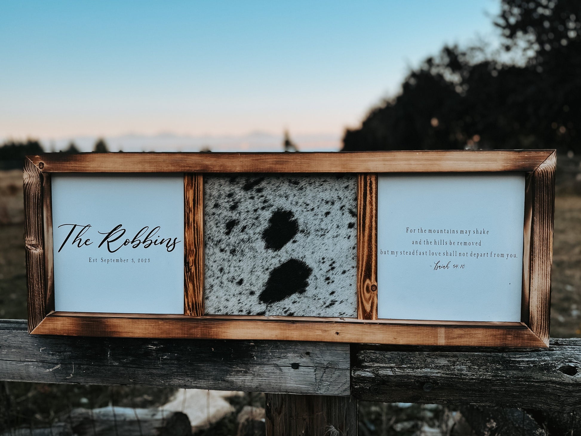 Handmade cowhide sign / Branding sign / real cowhide sign