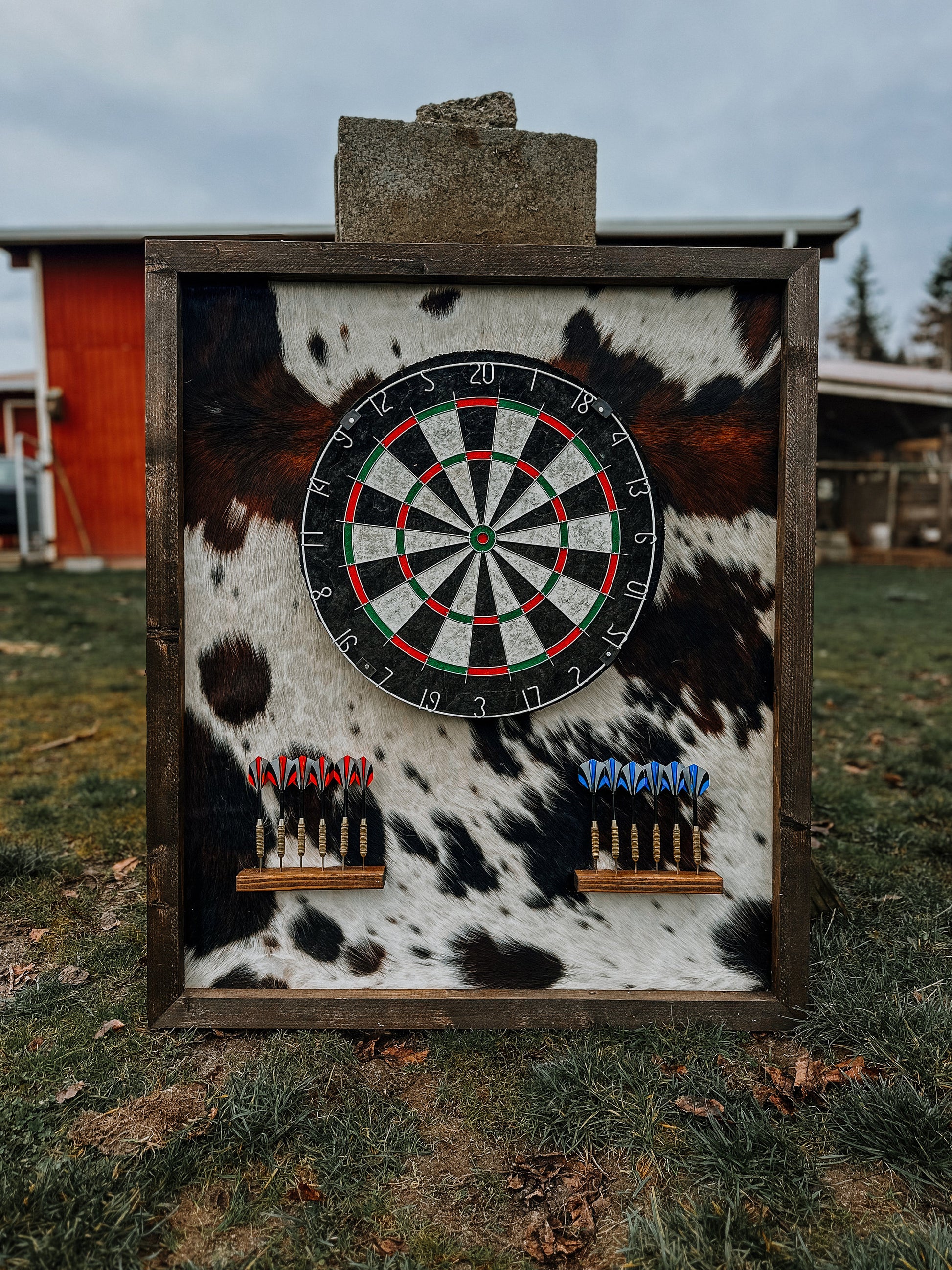 Genuine cowhide dart board