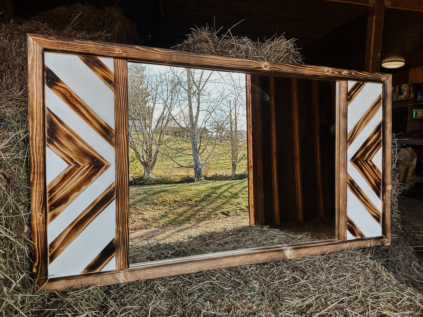 The barn quilt mirror