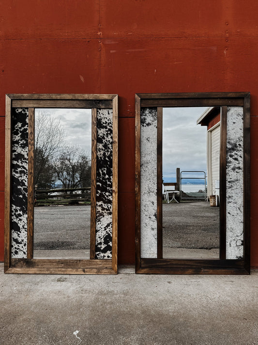 Short stack cowhide mirror / NOT FULL LENGTH