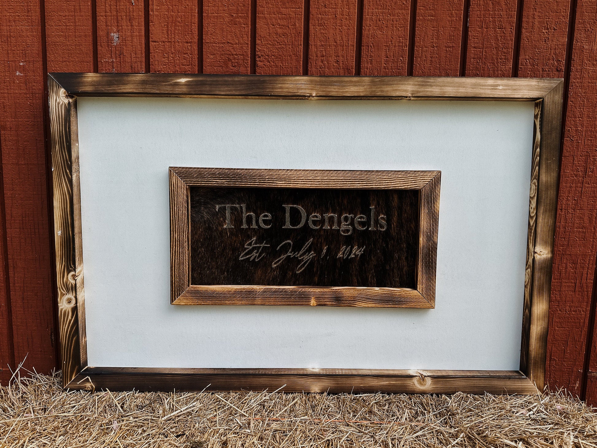 Custom wedding guest book sign / Western guest book / cowhide sign
