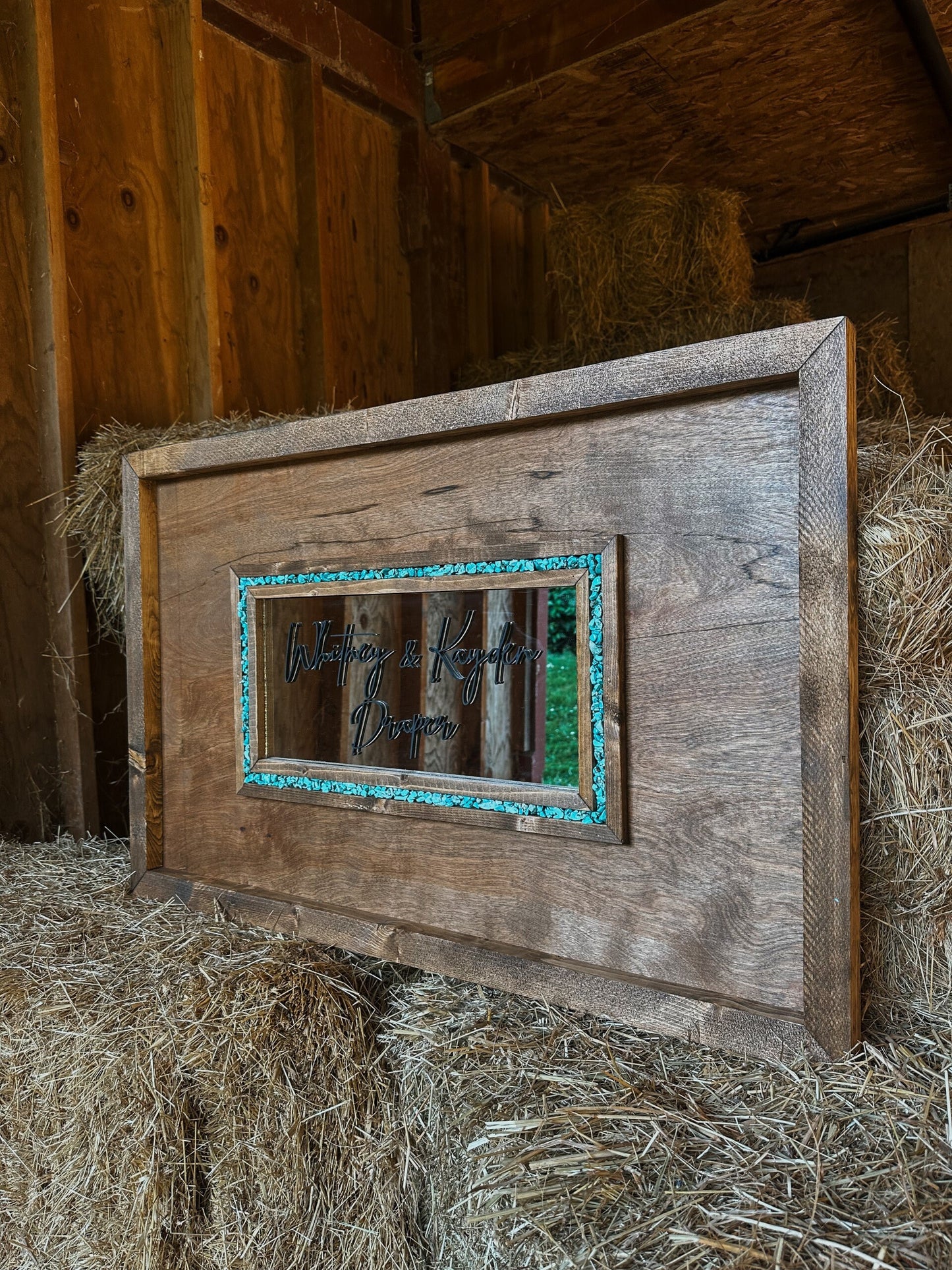 Western style guest book mirror