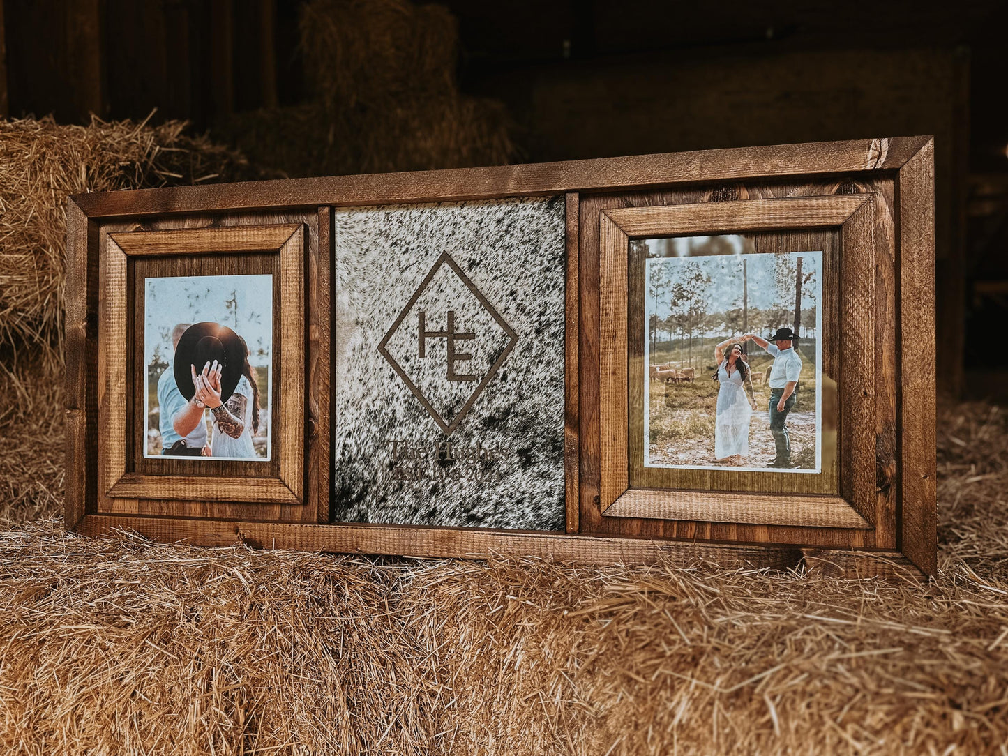 genuine cowhide - brandable picture frame