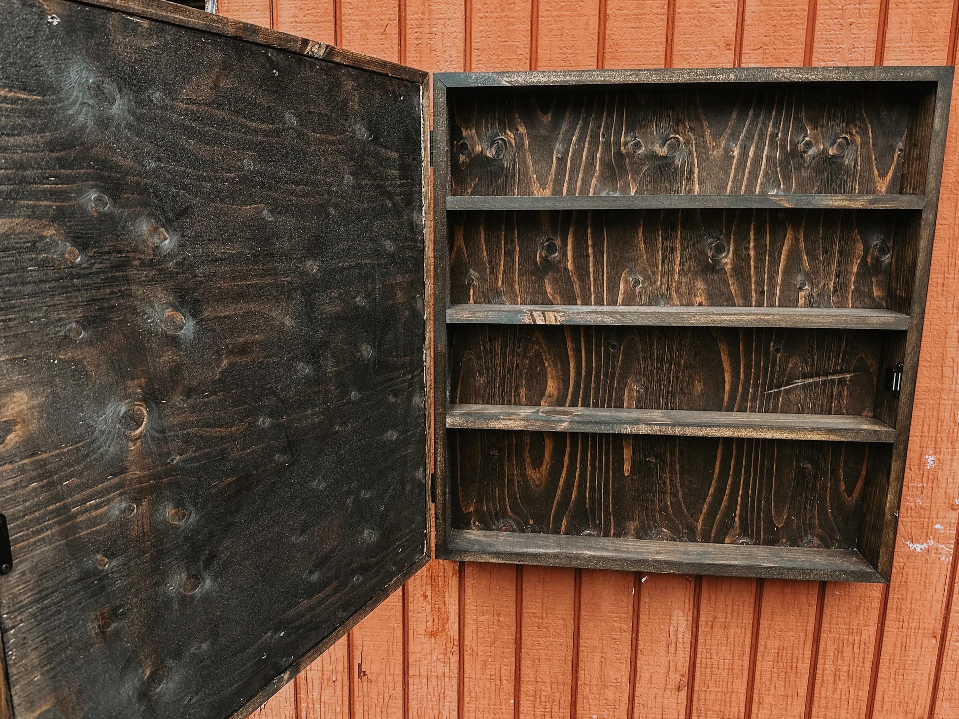 Cowhide medicine cabinet