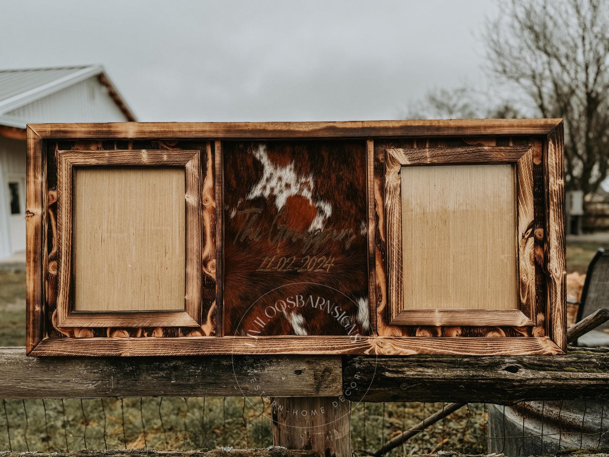 genuine cowhide - brandable picture frame