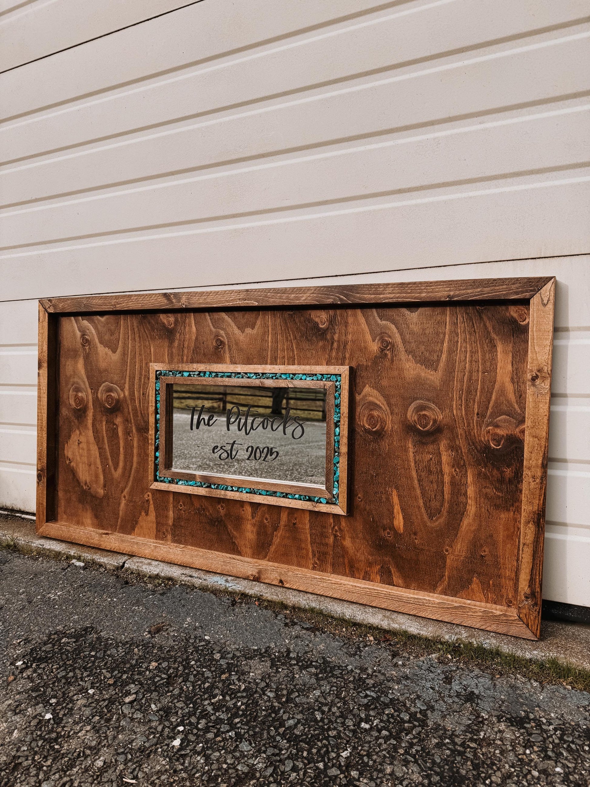 Western style guest book mirror