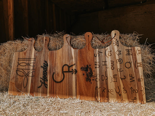 engraved wooden cutting boards - western cutting boards