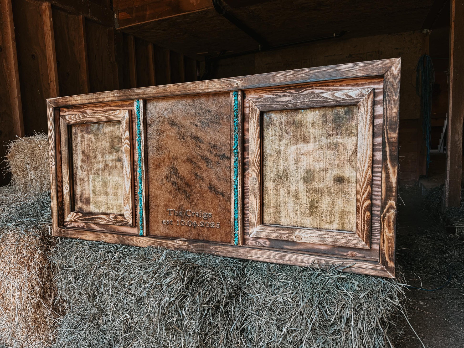 genuine cowhide - brandable picture frame