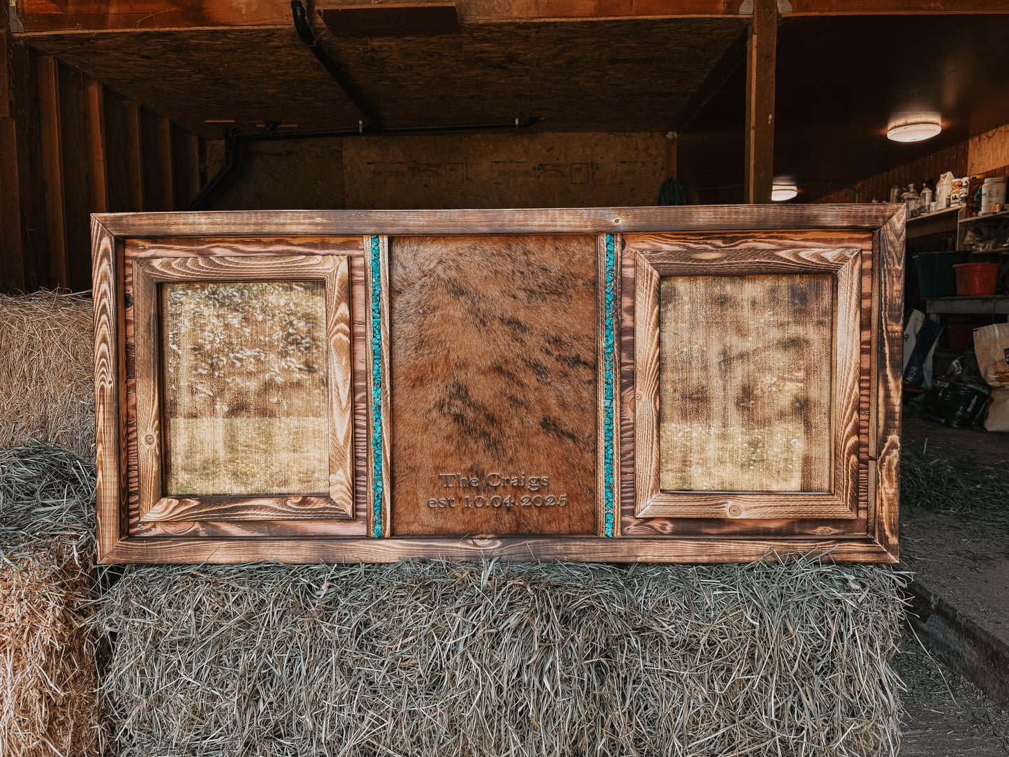 genuine cowhide - brandable picture frame