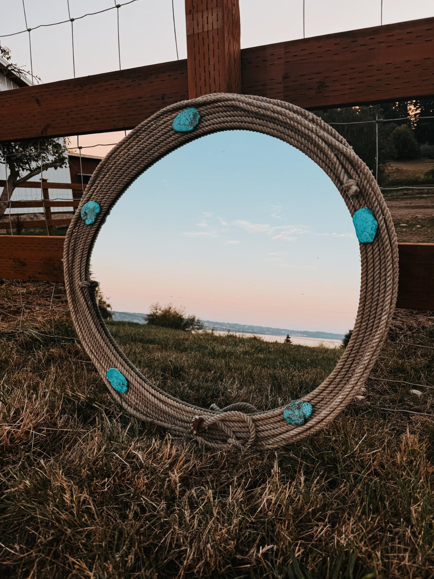 Western rope mirror