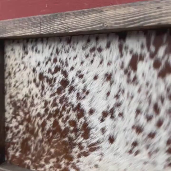 Handmade Half Cowhide Customizable Sign: Rustic Wedding Guestbook