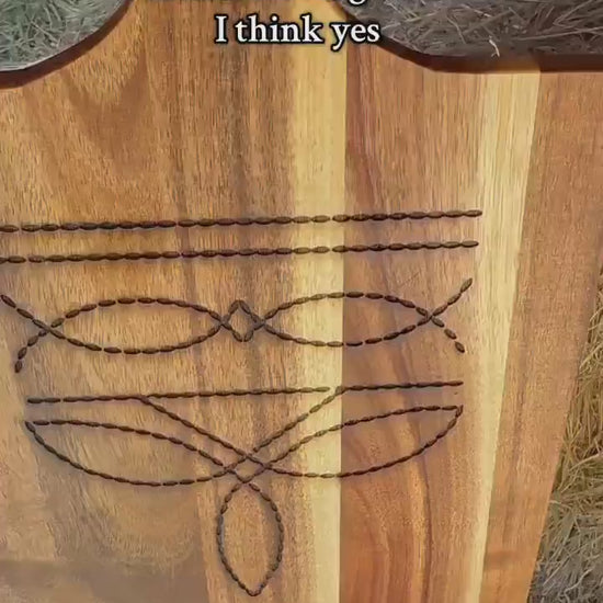 Engraved Western Cutting Board: Custom Design