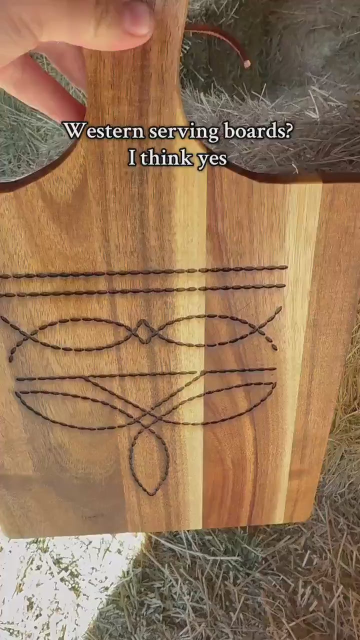 Engraved Western Cutting Board: Custom Design