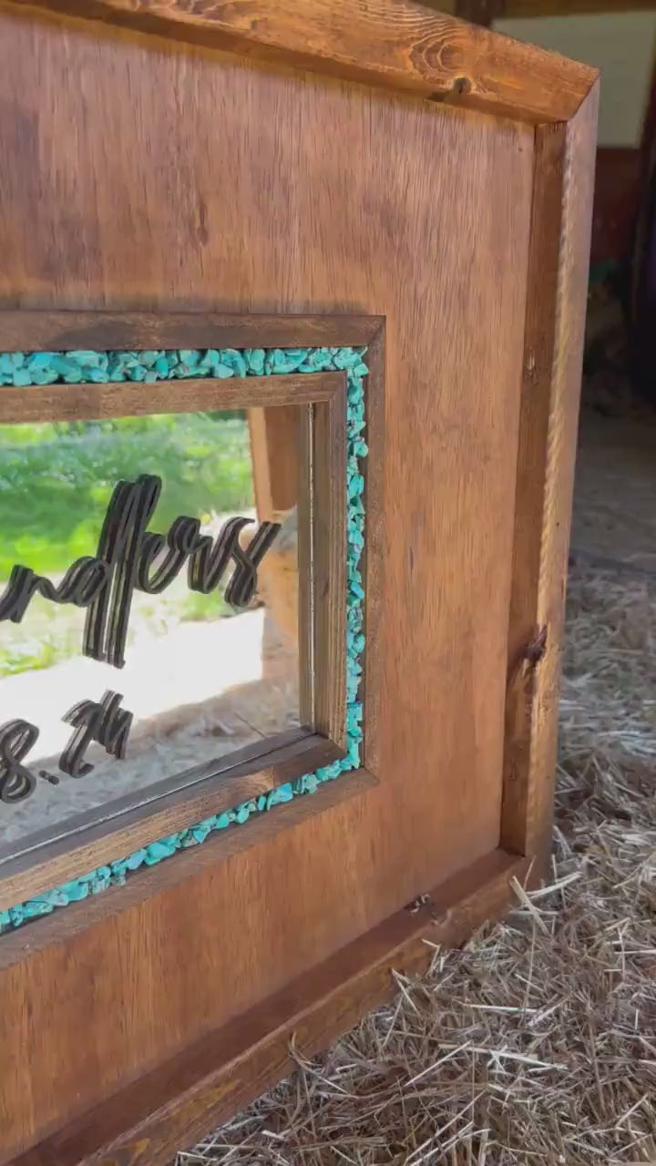 Western style guest book mirror