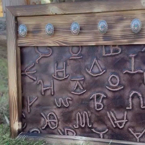 Western jewelry hanger / leather sign /