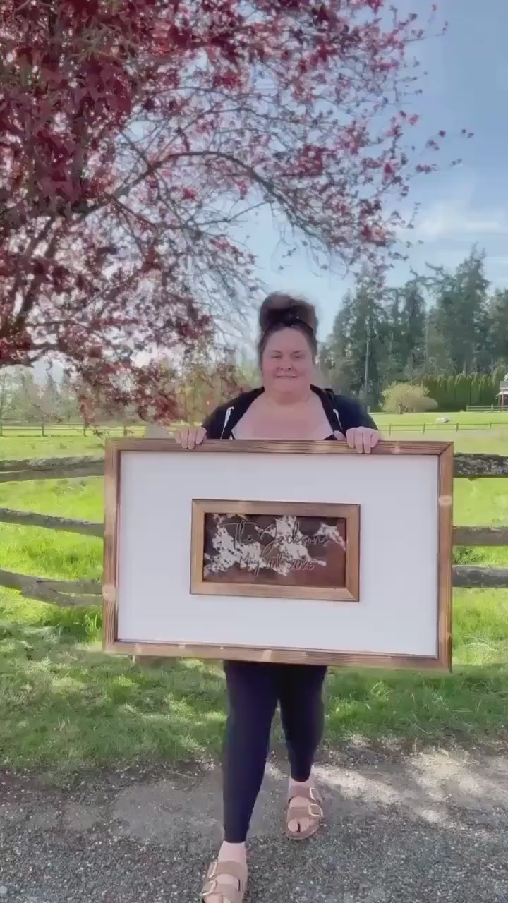 Custom Cowhide Wedding Guest Book Sign: Western Decor